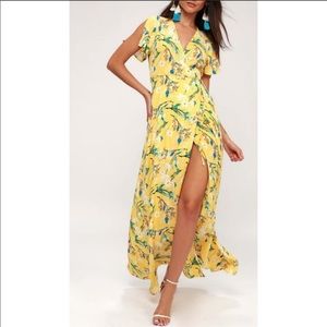 Lulu’s floral maxi wrap dress